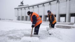 Последствия ночного снегопада в Москве к утру почти устранены