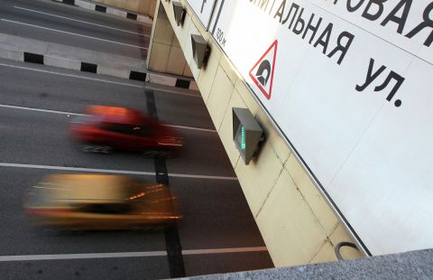 В Лефортовском тоннеле в Москве столкнулись четыре автомобиля